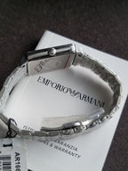 Emporio Armani Classic Women's Quartz Watch Silver Stainless Steel – AR1663