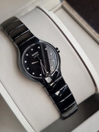 Rado True Jubile Women's Swiss Quartz Diamond Watch – 27mm Black Ceramic – R27655762