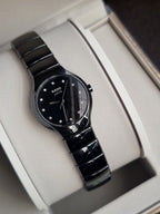 Rado True Jubile Women's Swiss Quartz Diamond Watch – 27mm Black Ceramic – R27655762