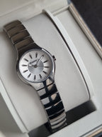 Rado True Men's Swiss Quartz Watch – 40mm Silver Ceramic & Silver Dial – R27654102