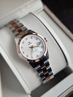 Rado HyperChrome Women's Automatic Diamond Watch – 30.6mm Mother-of-Pearl Dial, Two-Tone Ceramic & Stainless Steel – R32087902