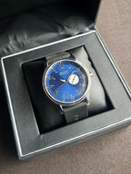 HUGO BOSSBlue Dial Black Leather Men's Watch 1512790