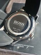 HUGO BOSSBlue Dial Black Leather Men's Watch 1512790
