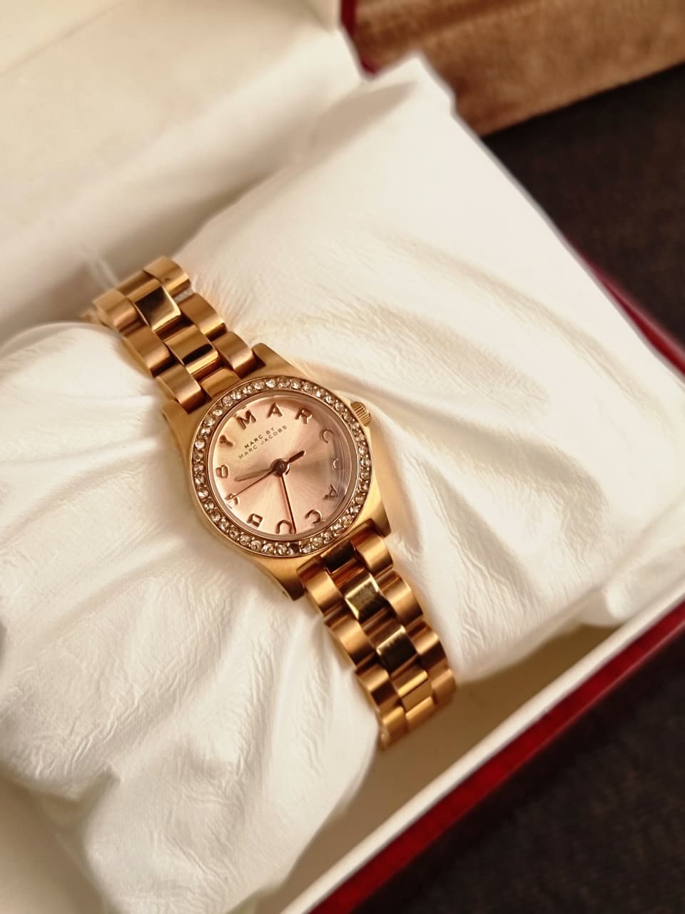 Marc Jacobs Henry Rose Gold Dial Rose Gold Steel Strap Watch For Women - MBM3278