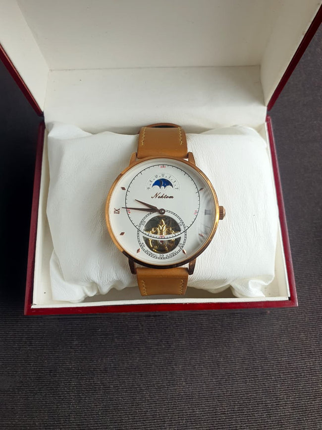 Nektom Skeleton Dial Gent's Watch 42mm Dial Hover Image