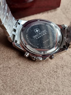 Swiss Military Hanowa Flagship Heritage Chronograph Men's Quartz Watch – 42mm Silver Dial & Stainless Steel Bracelet – SMWGI0007602