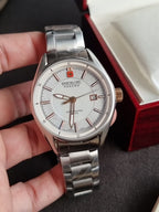 Swiss Military Men's Quartz Watch – Stainless Steel Bracelet – SM14371JSTR.H01M