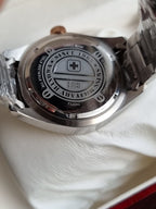 Swiss Military Men's Quartz Watch – Stainless Steel Bracelet – SM14371JSTR.H01M