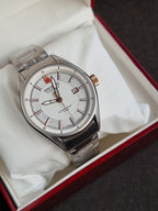 Swiss Military Men's Quartz Watch – Stainless Steel Bracelet – SM14371JSTR.H01M