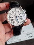 Longines Heritage Retrograde Men's Automatic Watch – 41mm White Roman Numeral Dial & Black Alligator Leather Strap – L4.797.4.71.2