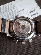 Longines Heritage Retrograde Men's Automatic Watch – 41mm White Roman Numeral Dial & Black Alligator Leather Strap – L4.797.4.71.2