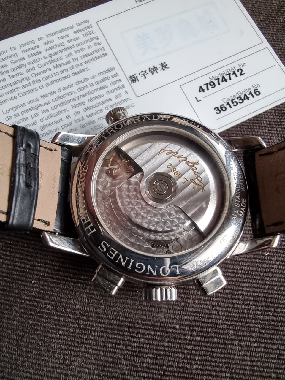 Longines Heritage Retrograde Men's Automatic Watch – 41mm White Roman Numeral Dial & Black Alligator Leather Strap – L4.797.4.71.2