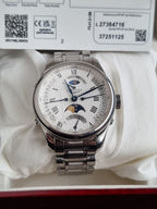 Longines Master Collection Men's Automatic Watch – 44mm Silver Roman Numeral Dial & Stainless Steel Bracelet – L2.739.4.71.6