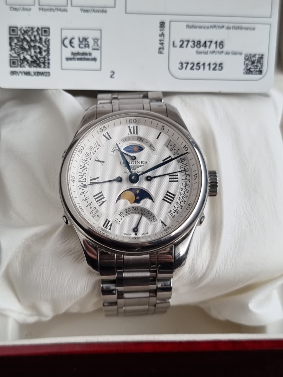 Longines Master Collection Men's Automatic Watch – 44mm Silver Roman Numeral Dial & Stainless Steel Bracelet – L2.739.4.71.6