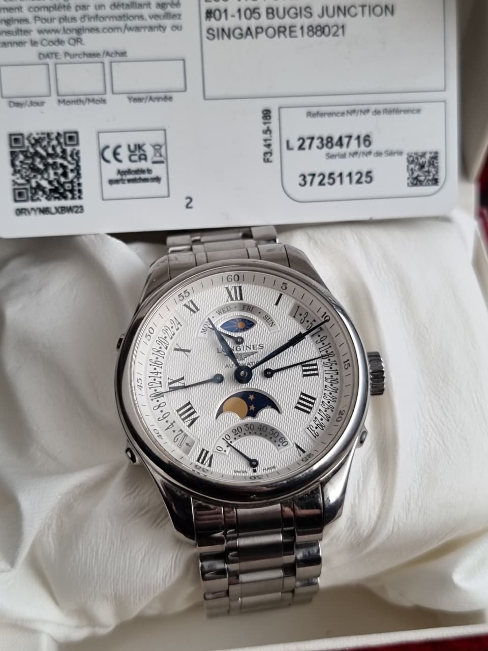 Longines Master Collection Men's Automatic Watch – 44mm Silver Roman Numeral Dial & Stainless Steel Bracelet – L2.739.4.71.6