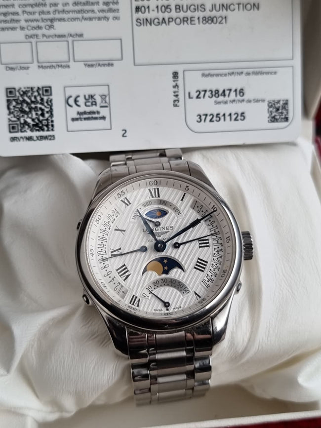 Longines Master Collection Men's Automatic Watch – 44mm Silver Roman Numeral Dial & Stainless Steel Bracelet – L2.739.4.71.6 Main Image