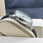Montblanc TimeWalker Men's Automatic Watch – 39mm White Dial, Stainless Steel Case & Black Leather Strap – 110579