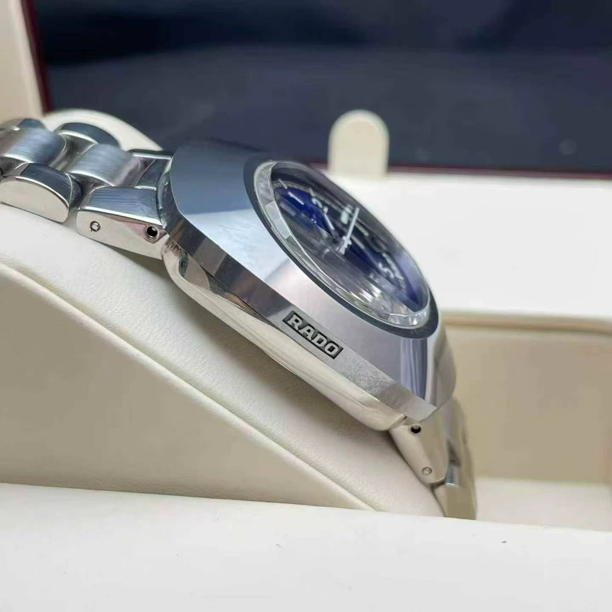 Rado DiaStar Original Men's Automatic Watch – Blue Dial & Silver Stainless Steel Bracelet – R12637203