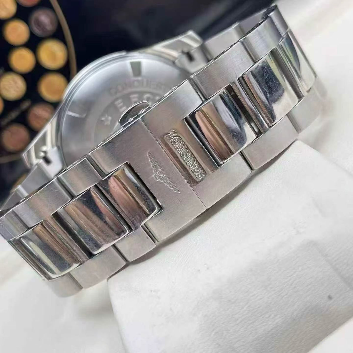 Longines Conquest Men's Quartz Watch – 41mm Black Dial & Stainless Steel Bracelet – L3.759.4.58.6
