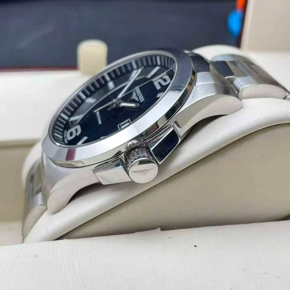 Longines Conquest Men's Quartz Watch – 41mm Black Dial & Stainless Steel Bracelet – L3.759.4.58.6