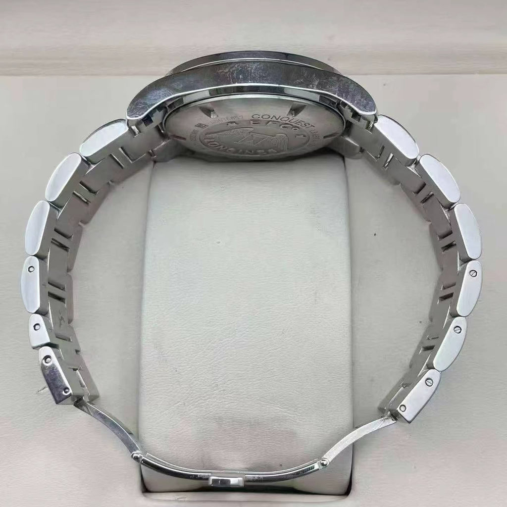 Longines Conquest Men's Quartz Watch – 41mm Black Dial & Stainless Steel Bracelet – L3.759.4.58.6