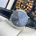 Longines Elegant Collection Men's Automatic Watch – 37mm Grey Dial, Stainless Steel Case & Black Alligator Leather Strap – L4.810.4.72.2
