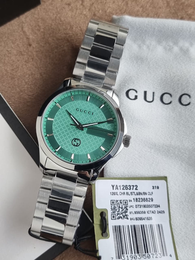 Gucci G-Timeless Men's Quartz Watch – 40mm Tiffany Blue Dial & Silver Stainless Steel Bracelet – YA126372 Main Image