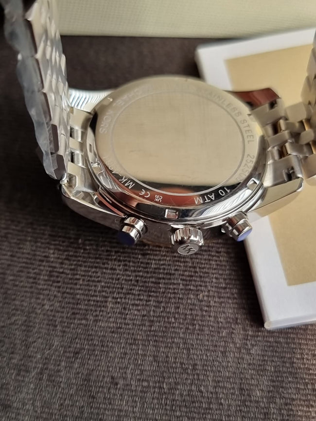 Michael Kors Lexington Green Dial Two-Tone Chronograph Women's Watch 38mm – MK4984 Main Image