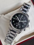 West End Everbright Men's Chronograph Quartz Watch – 40mm Black Dial & Stainless Steel Bracelet – 8091.10.3307W