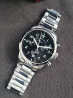 West End Everbright Men's Chronograph Quartz Watch – 40mm Black Dial & Stainless Steel Bracelet – 8091.10.3307W