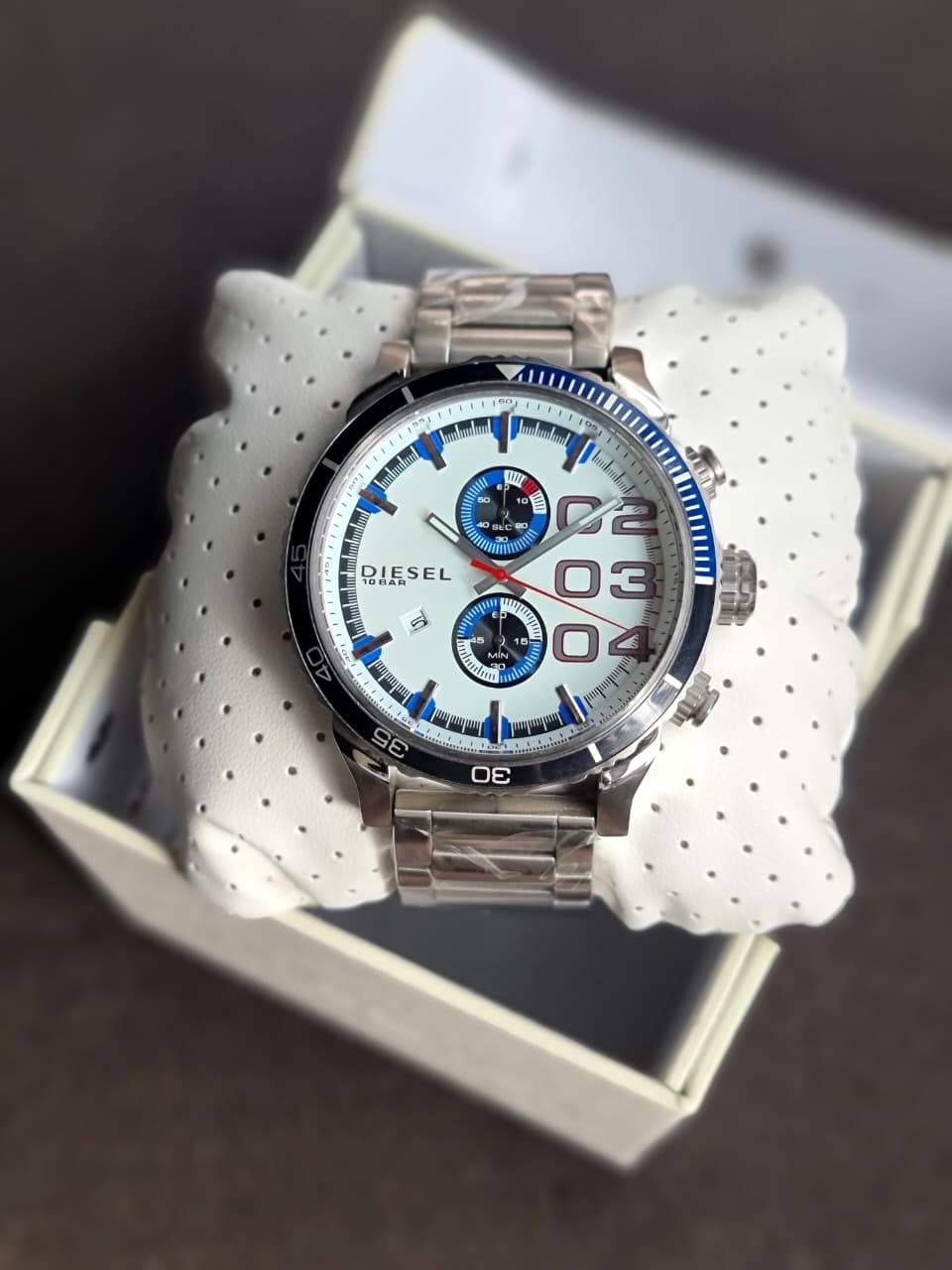 Diesel DZ4313 Double Down Silver Stainless Steel Men's Watch