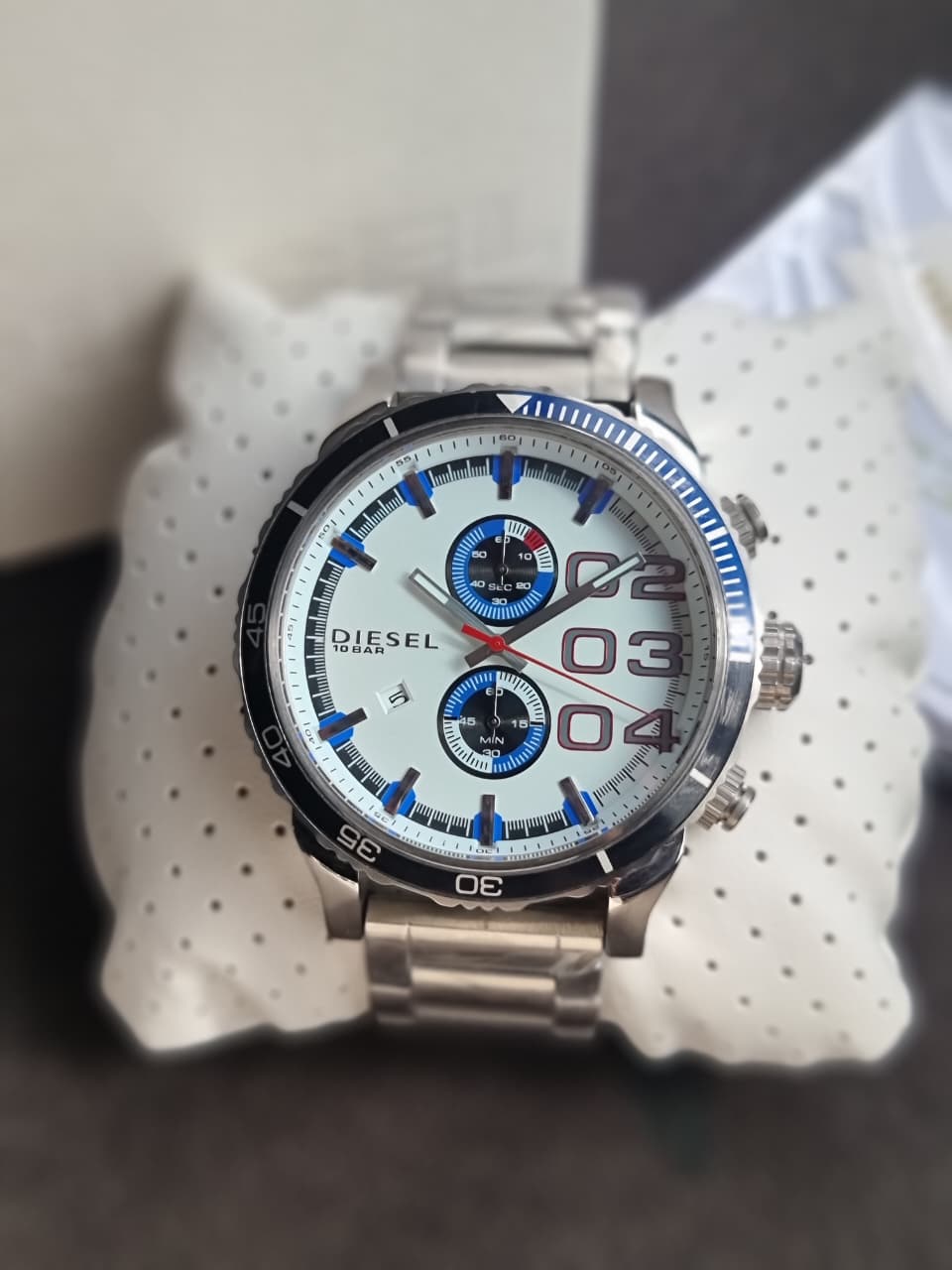 Diesel DZ4313 Double Down Silver Stainless Steel Men's Watch