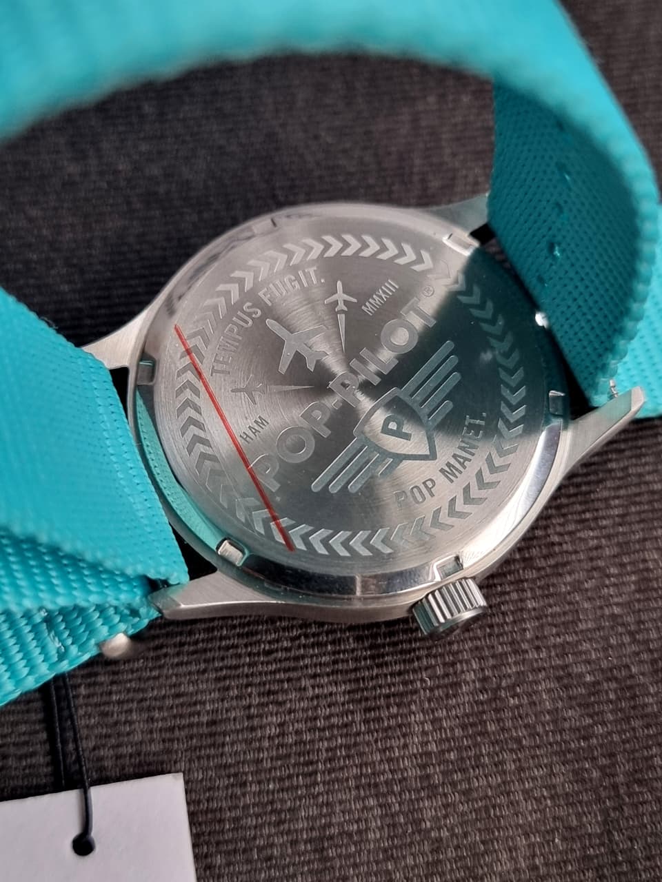 Pop Pilot Gents Watch Yellow Dial tifiney Blue Strap