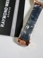 Raymond Weil Maestro Ladies Diamond Automatic Moon Phase Leather Strap Watch 34mm