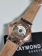 Raymond Weil Maestro Ladies Diamond Automatic Moon Phase Leather Strap Watch 34mm