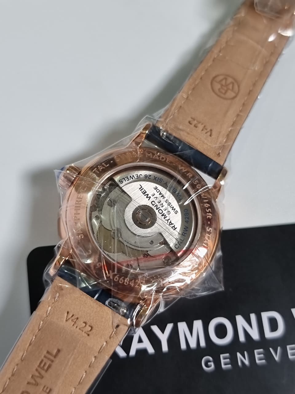 Raymond Weil Maestro Ladies Diamond Automatic Moon Phase Leather Strap Watch 34mm
