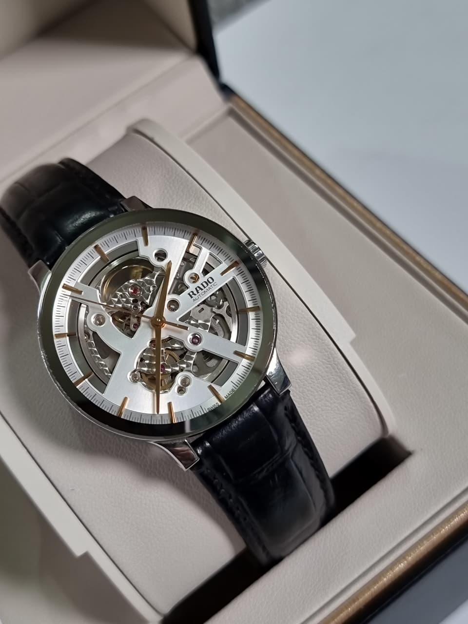 Rado Centrix Automatic Silver Skeleton Dial Men's Watch Item No. R30179105 38mm Dial