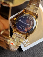 MICHAEL KORS Everest Light Champagne Dial Gold-tone and Horn Acetate Ladies Watch MK5874