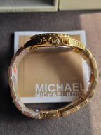 MICHAEL KORS Everest Light Champagne Dial Gold-tone and Horn Acetate Ladies Watch MK5874