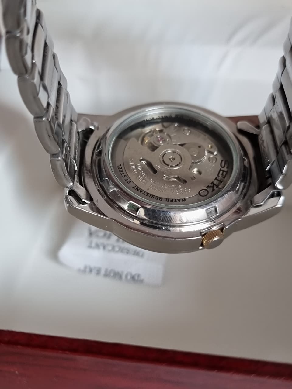 seiko 5 Golden Dial 38mm Dial Silver Chain Automatic Watch