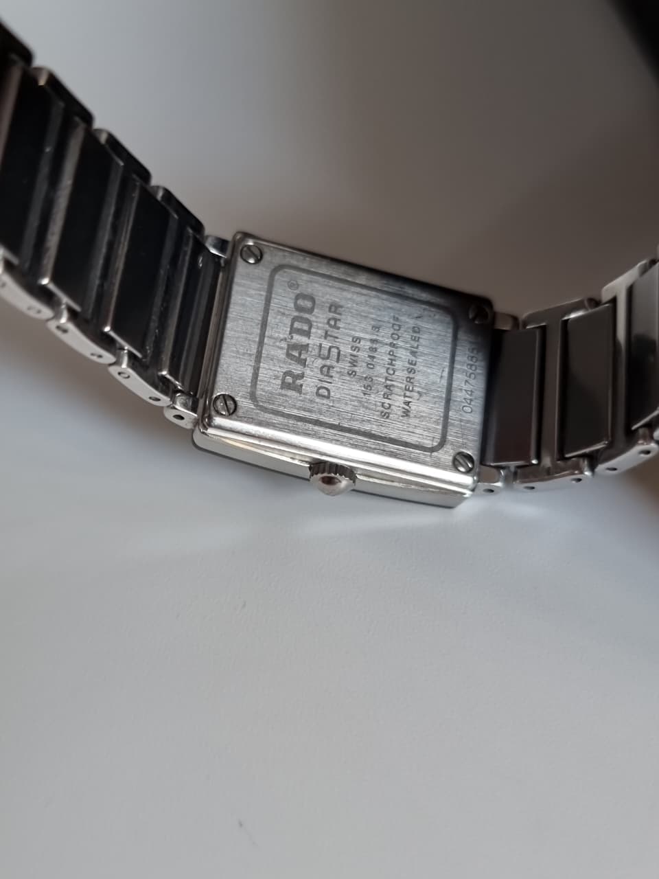 Rado Integral Women's Quartz Watch – 18mm Black Diamond Dial & Silver-Tone Ceramic Bracelet – R20488722