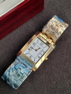 Lanvin Swiss Made Women's Quartz Watch – 28mm × 32mm White Dial & Gold-Tone Case