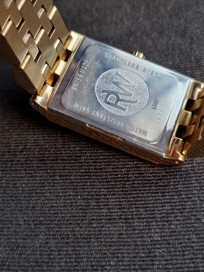 Raymond Weil Tango Men's Swiss Quartz Watch – 28mm × 35mm White Dial & Gold-Tone Stainless Steel Bracelet  5380 Main Image