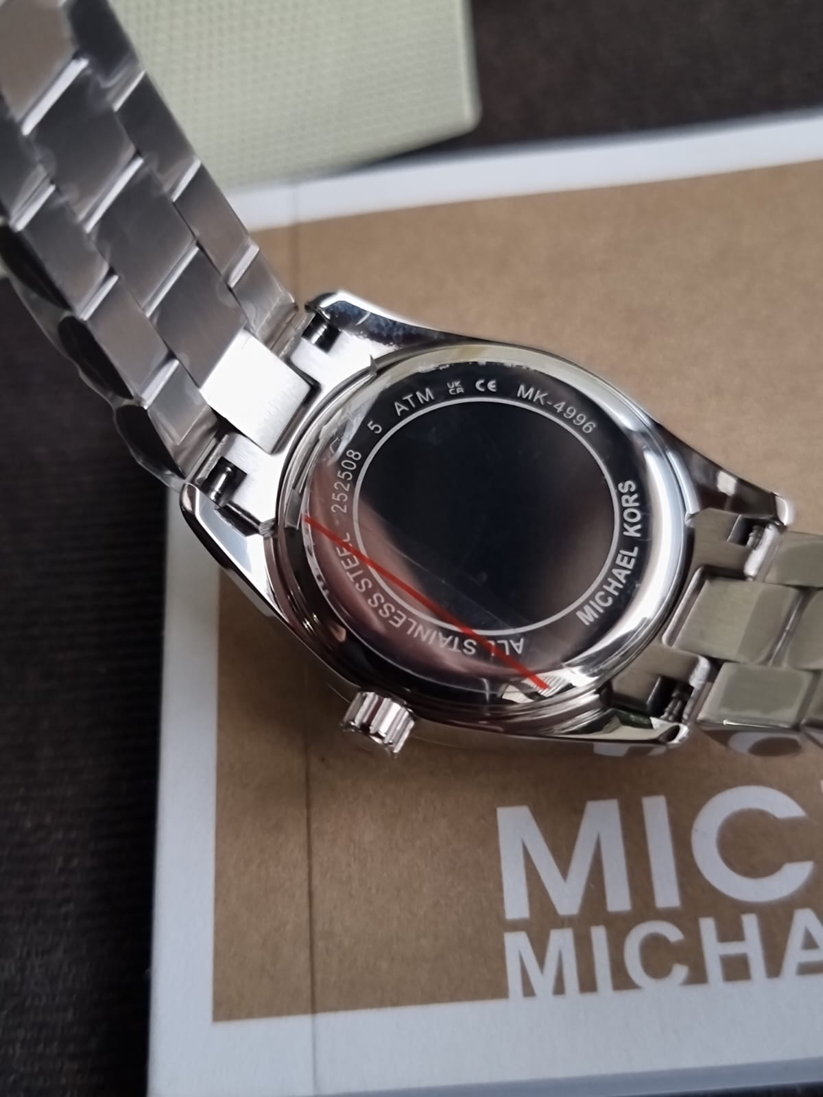 Michael Kors Lexington Petite Women's Quartz Watch – 26mm Pink Dial, Crystal Hour Markers & Silver Stainless Steel Bracelet – MK4996