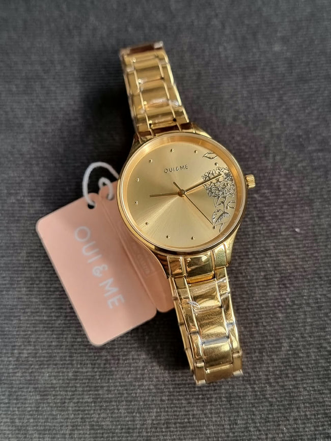 Oui And Me  Wrist Watch For ladies Golden Casing Hover Image