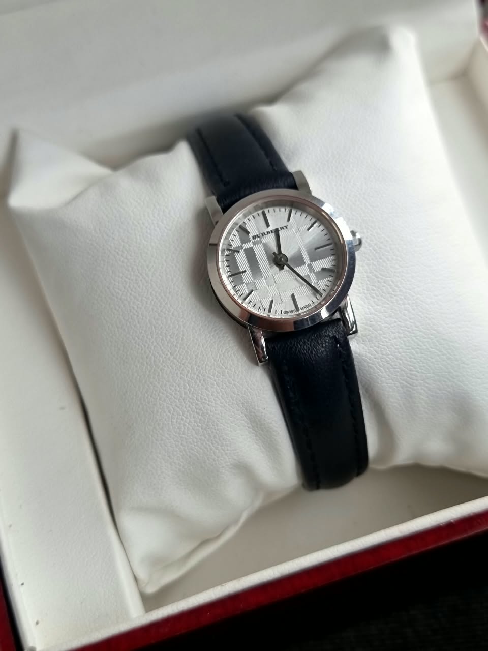 Burberry Women's Quartz Watch – 22mm Silver Dial BU1761 (Strap after Market)