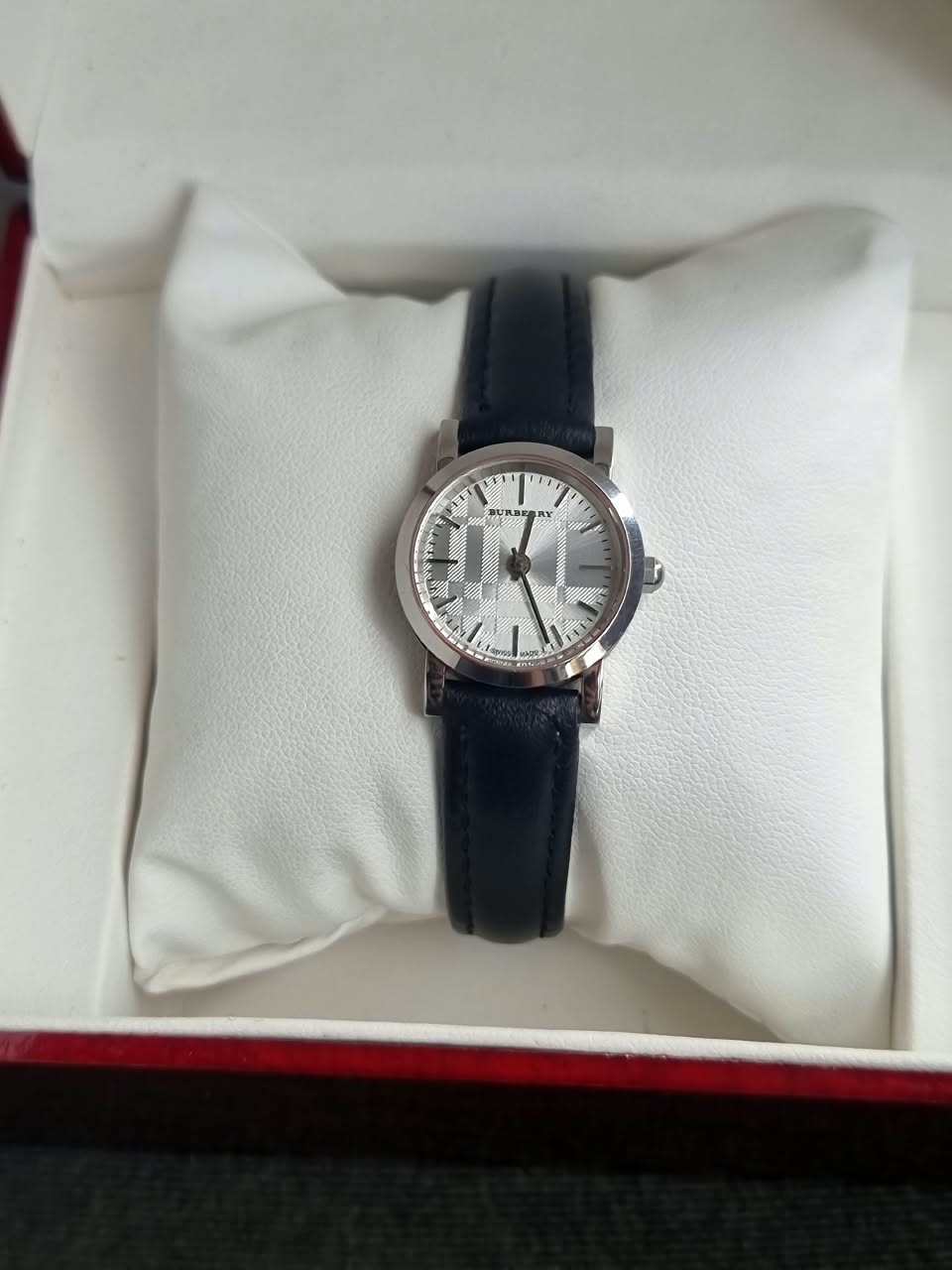 Burberry Women's Quartz Watch – 22mm Silver Dial BU1761 (Strap after Market)
