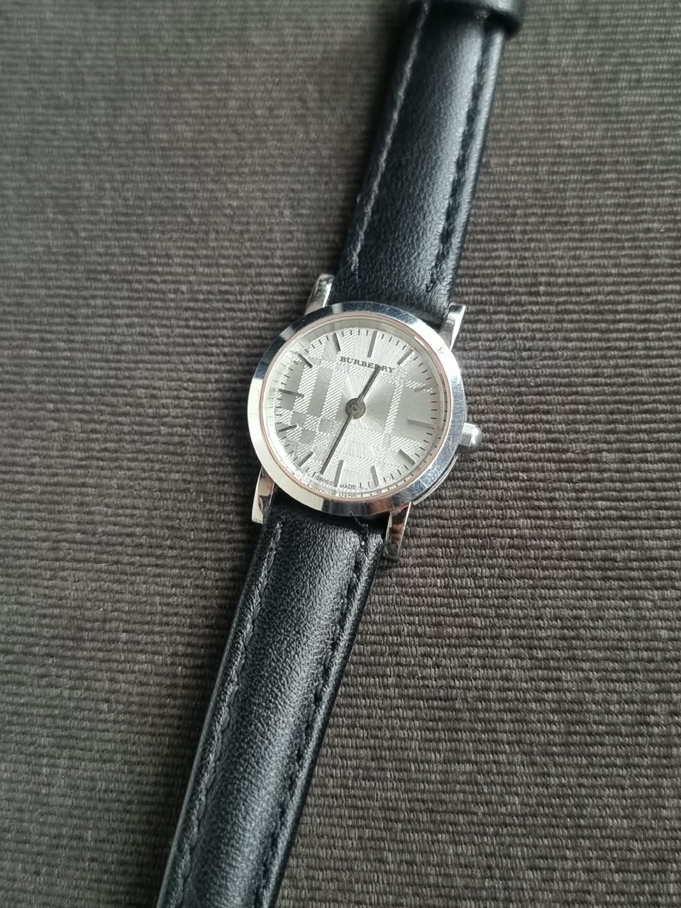 Burberry Women's Quartz Watch – 22mm Silver Dial BU1761 (Strap after Market)