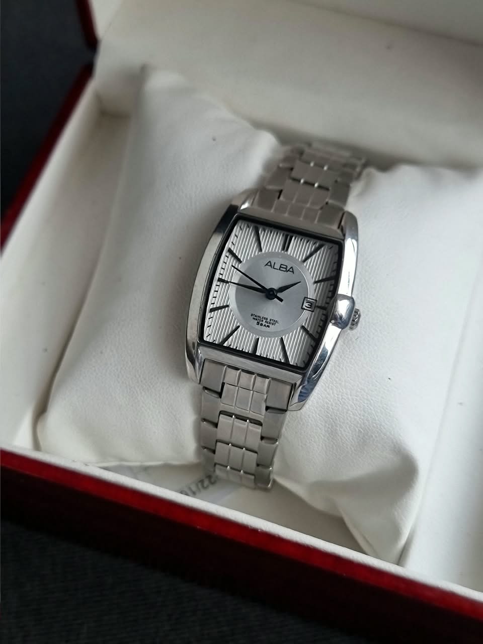 Alba Rectangular Watch White dial Ladies Quartz Watch