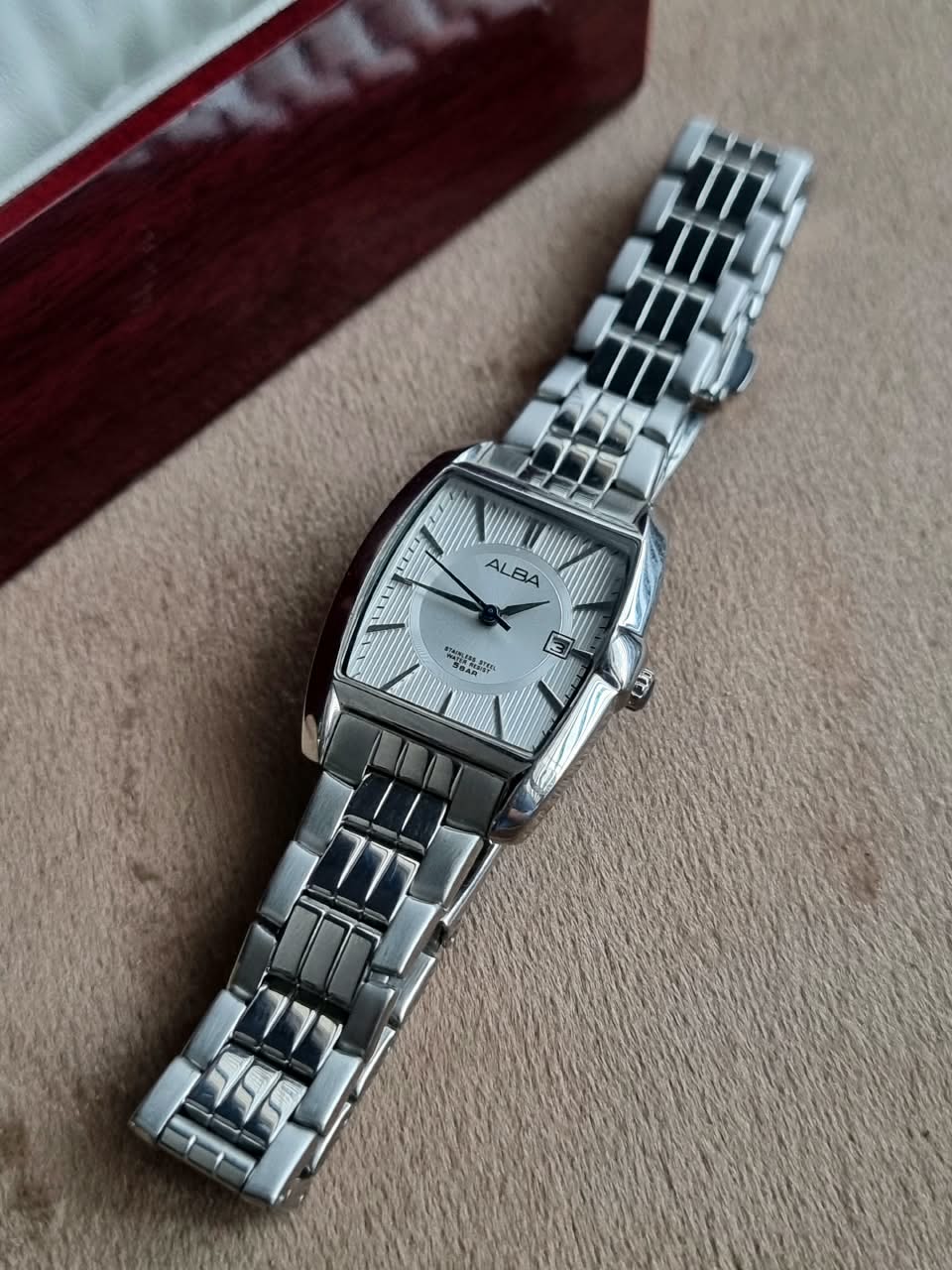 Alba Rectangular Watch White dial Ladies Quartz Watch
